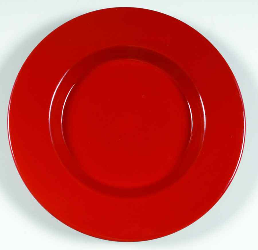 Red Luncheon Plate by Pier 1-1