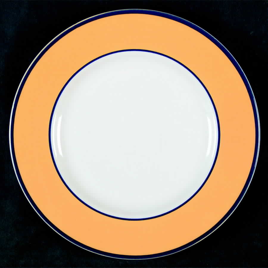Spa Orange (Blue Trim and Verge) Salad Plate by Pagnossin-1