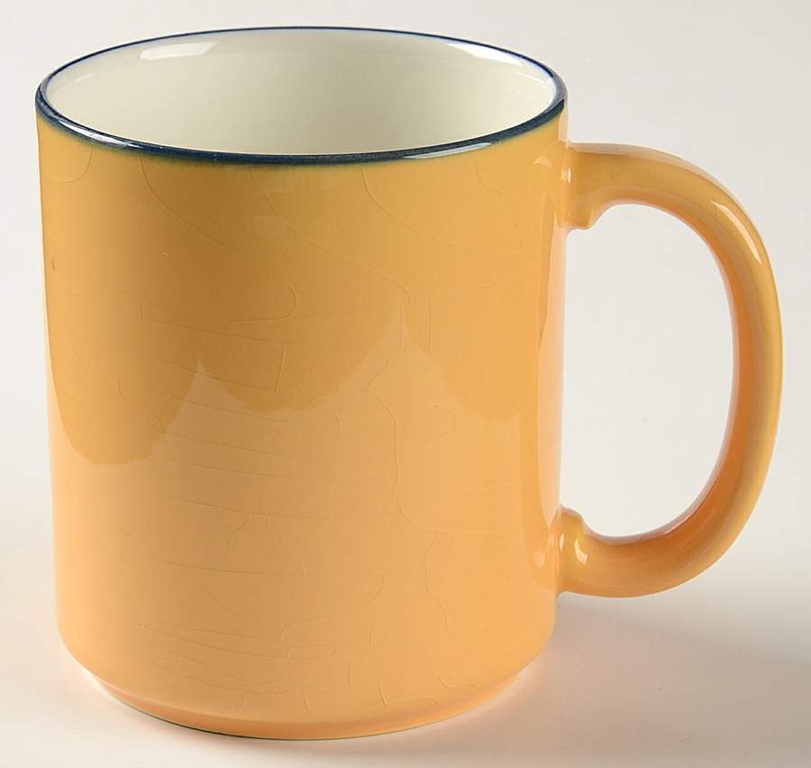Spa Orange (Blue Trim and Verge) Mug by Pagnossin-1