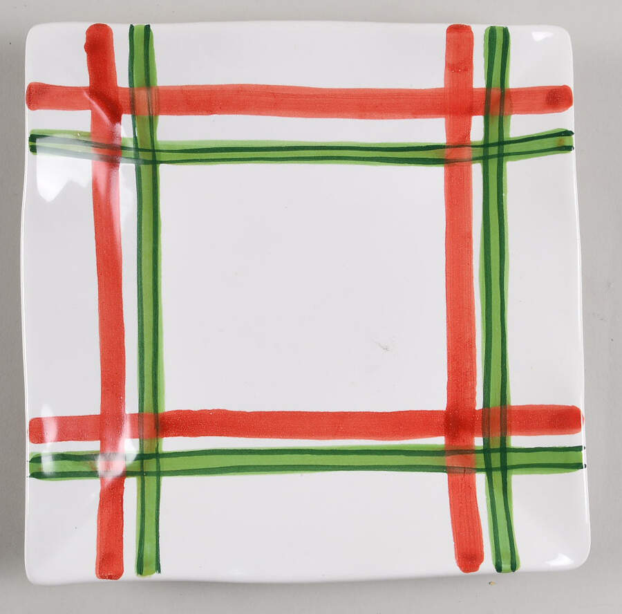 Tartan Twist Plaid Salad Plate by Presenttense-1