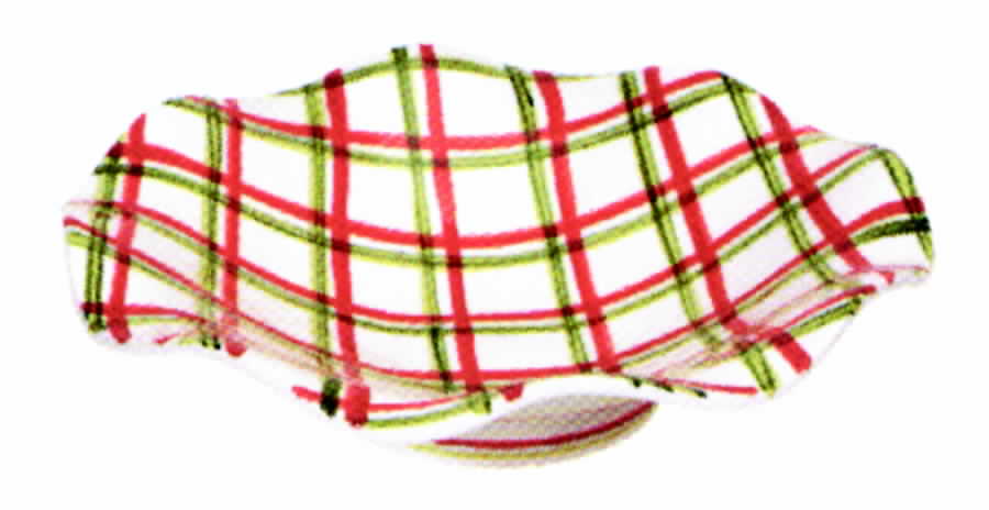 Tartan Twist Plaid Footed Bowl by Presenttense-1