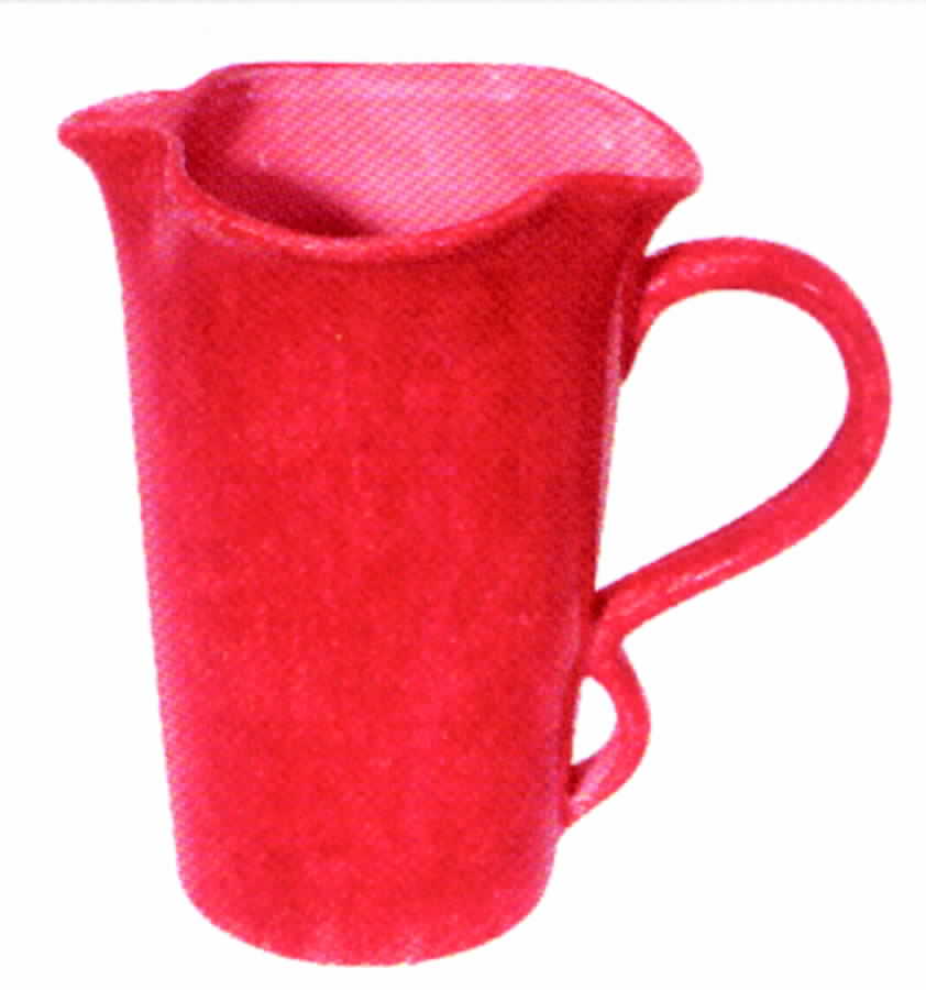 Tartan Twist Red Pitcher by Presenttense-1