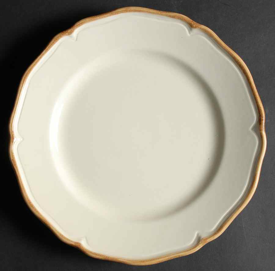 Villa Antica Almond (White) Dinner Plate by Presenttense-1