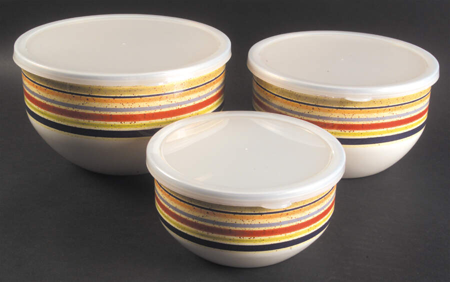 Sedona (3 Piece) Metal Bowl Set with Lid by Pfaltzgraff-1