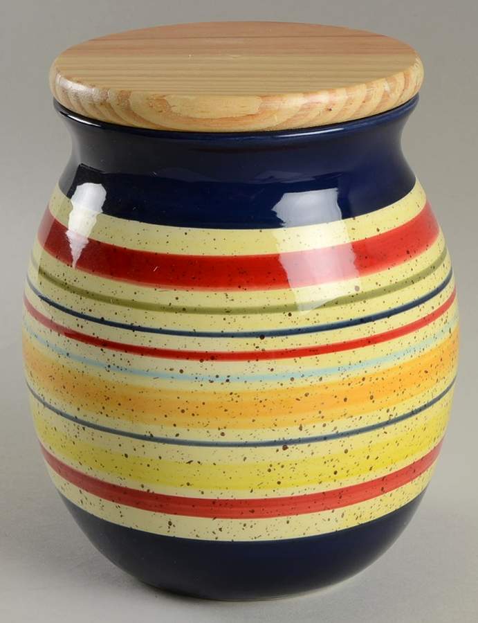 Sedona Medium Canister & Wood Lid by Pfaltzgraff-1