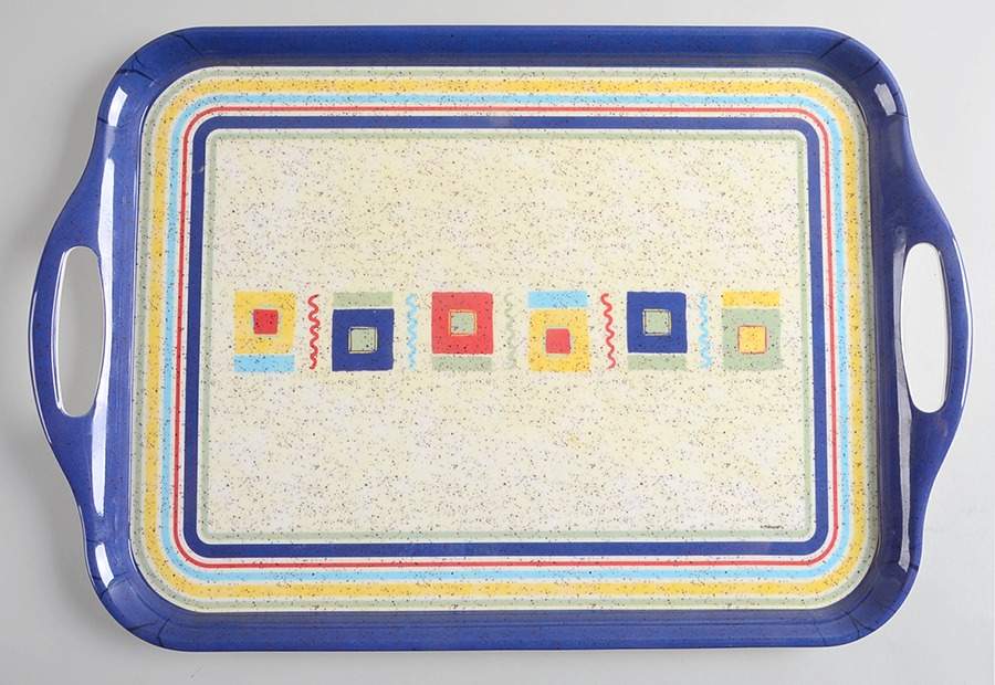 Sedona 19" Rectangular Handled Serving Melamine Tray by Pfaltzgraff-1