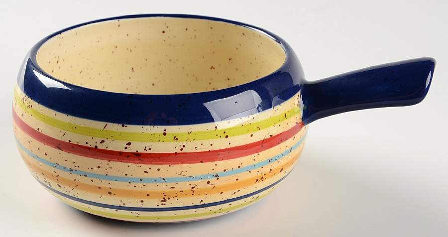 Sedona One Stick Handled Soup/Snack Bowl (use with SNTR11) by Pfaltzgraff-1