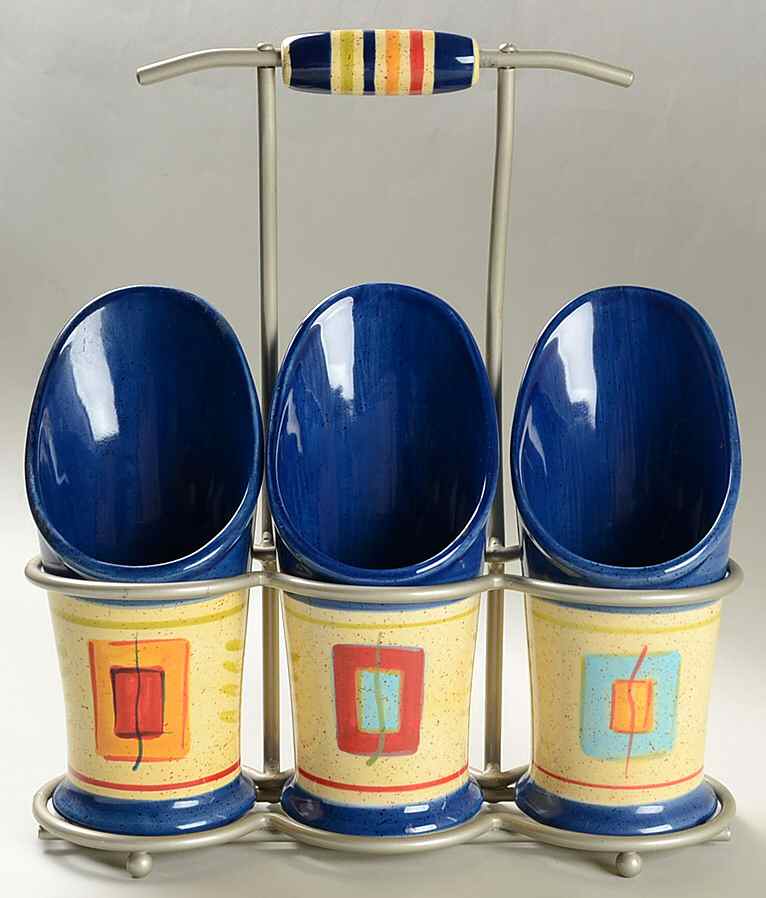 Sedona Flatware Caddy-3 Holders & Metal Caddy by Pfaltzgraff-1