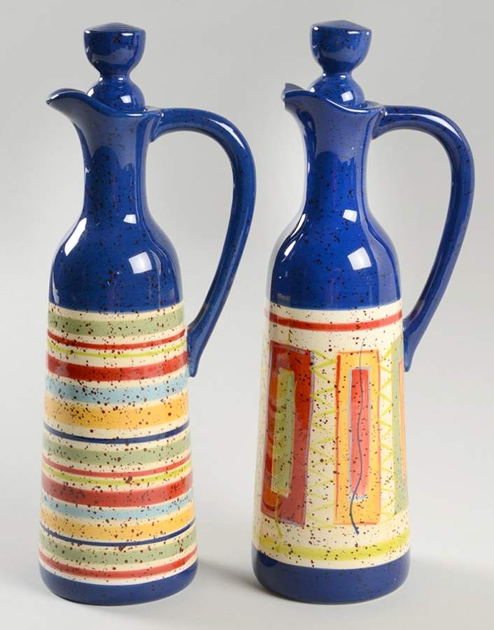 Sedona Oil/Vinegar Cruet Set with Stoppers - Set of 2 Motifs by Pfaltzgraff-1