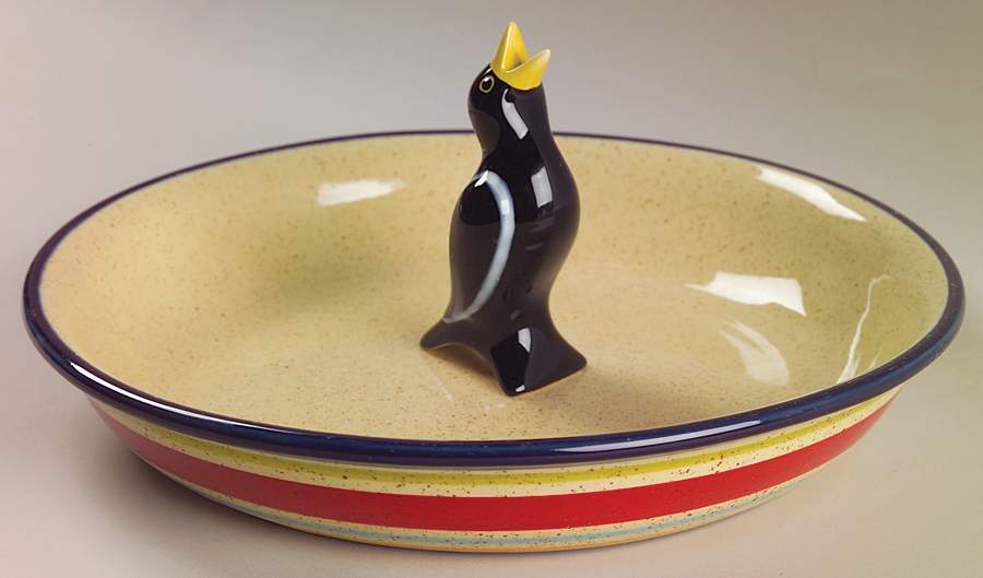 Sedona 10" Pie Baking Plate with Pie Bird by Pfaltzgraff-1