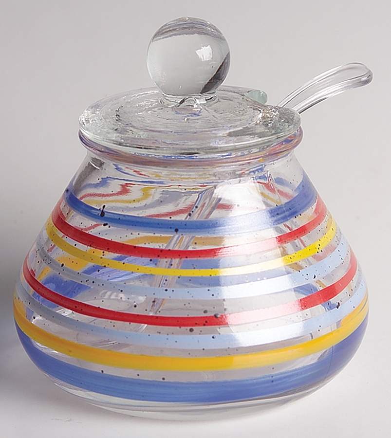 Sedona Glassware Sugar Bowl & Lid by Pfaltzgraff-1