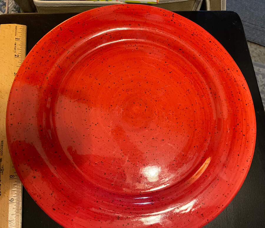 Sedona Solid Red 12" Chop Plate (Round Platter) by Pfaltzgraff-1