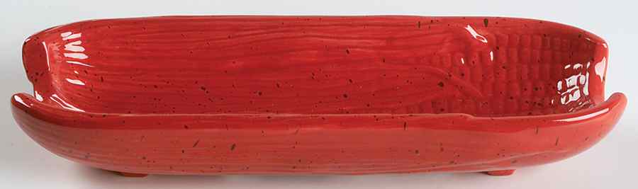 Sedona Solid Red Boiled Corn Holder by Pfaltzgraff-1