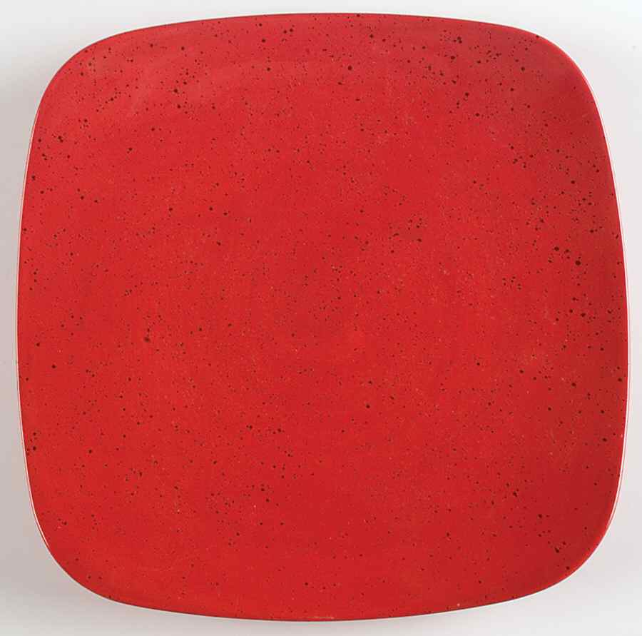 Sedona Solid Red Square Dinner Plate by Pfaltzgraff-1