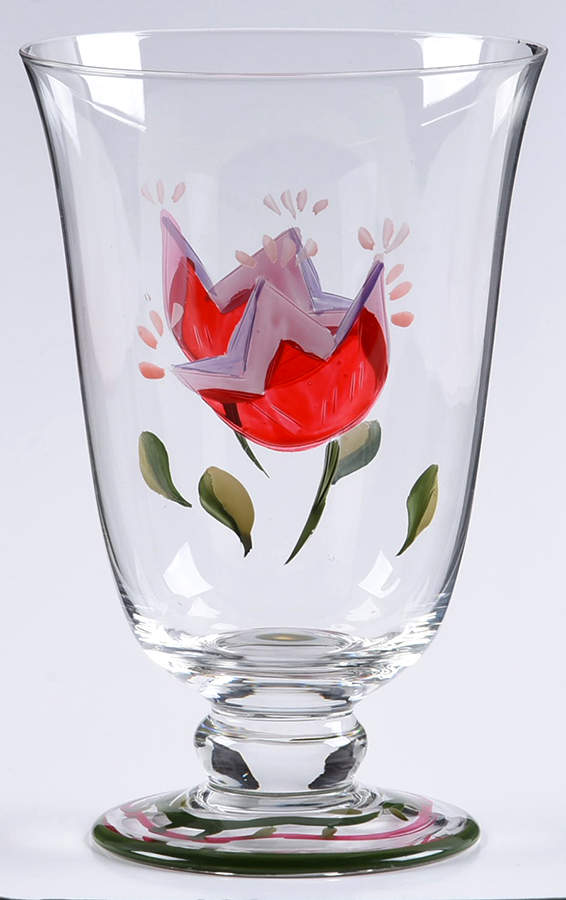 Napoli (Stoneware) 18 Oz Handpainted Glass Footed Iced Tea by Pfaltzgraff-1