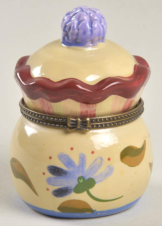 Napoli (Stoneware) Miniature Box with Hinged Lid by Pfaltzgraff-1
