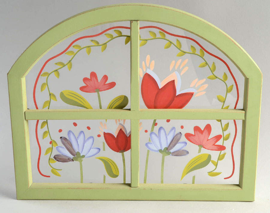 Napoli (Stoneware) Arched Decorative Handpainted Window by Pfaltzgraff-1