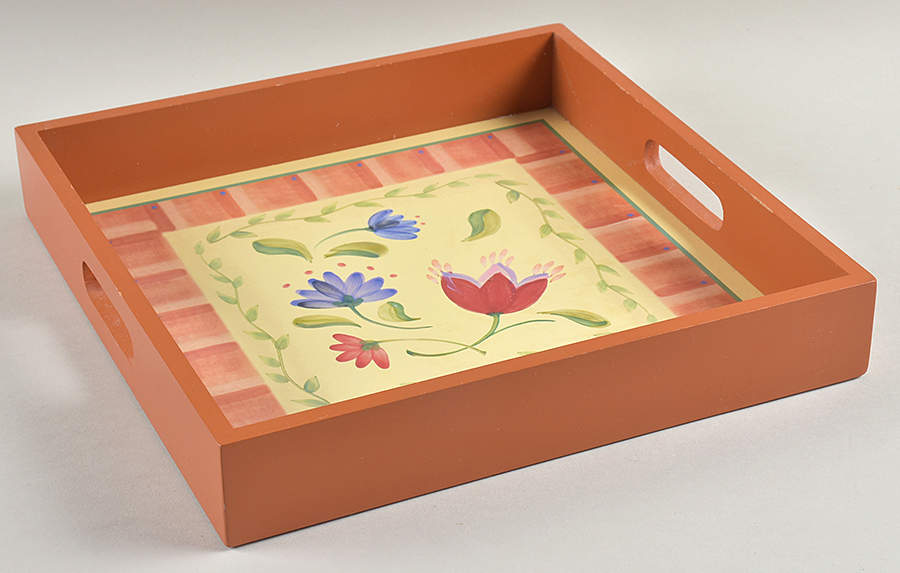 Napoli (Stoneware) Square Wood Tray by Pfaltzgraff-1