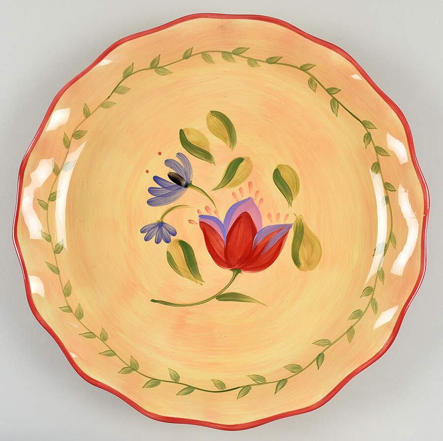 Napoli (Stoneware) 15" Deep Round Platter by Pfaltzgraff-1