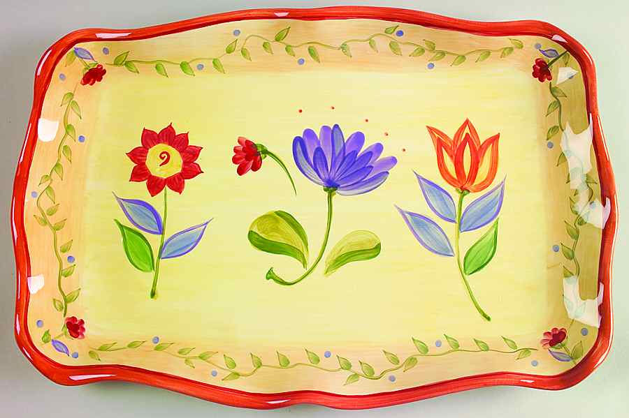 Napoli (Stoneware) 16" Rectangular Serving Platter by Pfaltzgraff-1
