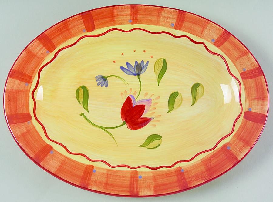Napoli (Stoneware) 12" Oval Steak Platter by Pfaltzgraff-1