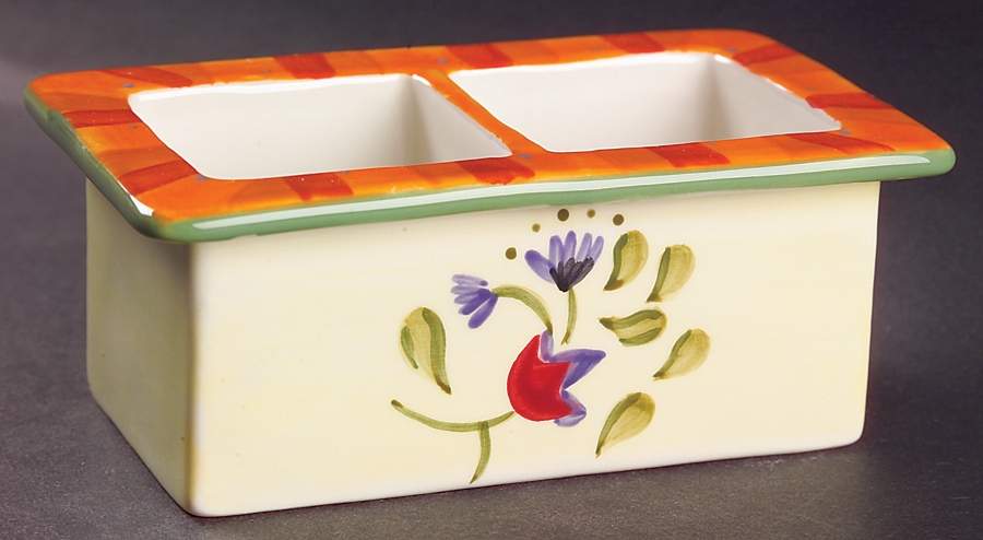 Napoli (Stoneware) Divided Sweetener Holder by Pfaltzgraff-1