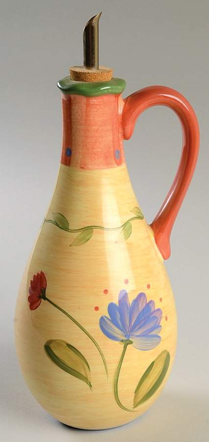 Napoli (Stoneware) Oil Jar & Drizzle Spout by Pfaltzgraff-1