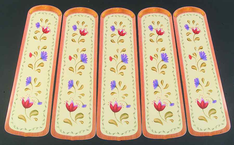 Napoli (Stoneware) Package of 5 Fan Blade Appliques by Pfaltzgraff-1
