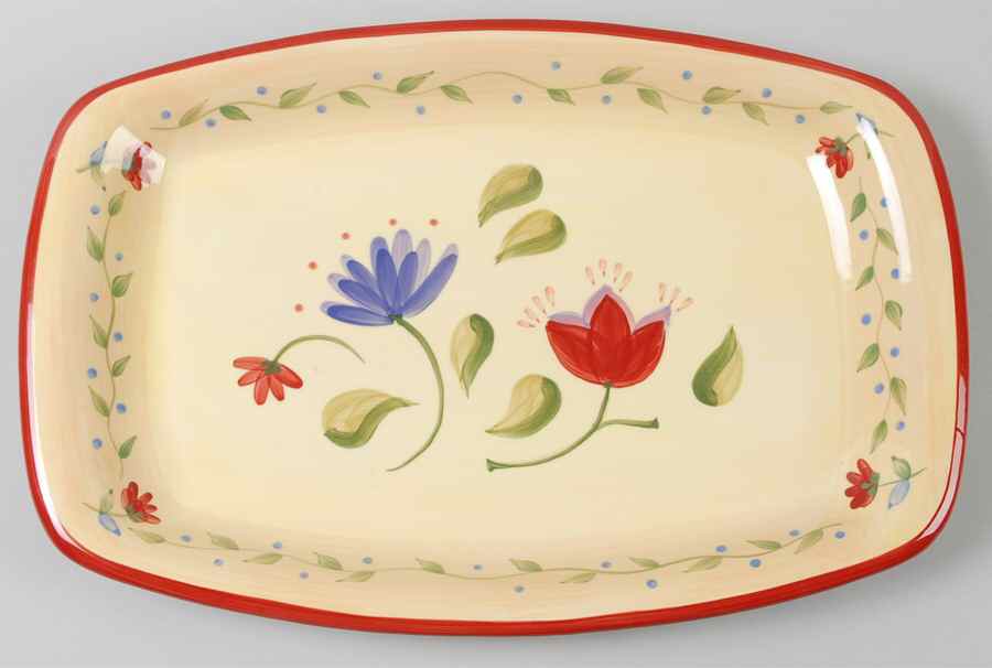 Napoli (Stoneware) 16" Rectangular Barbeque Platter by Pfaltzgraff-1