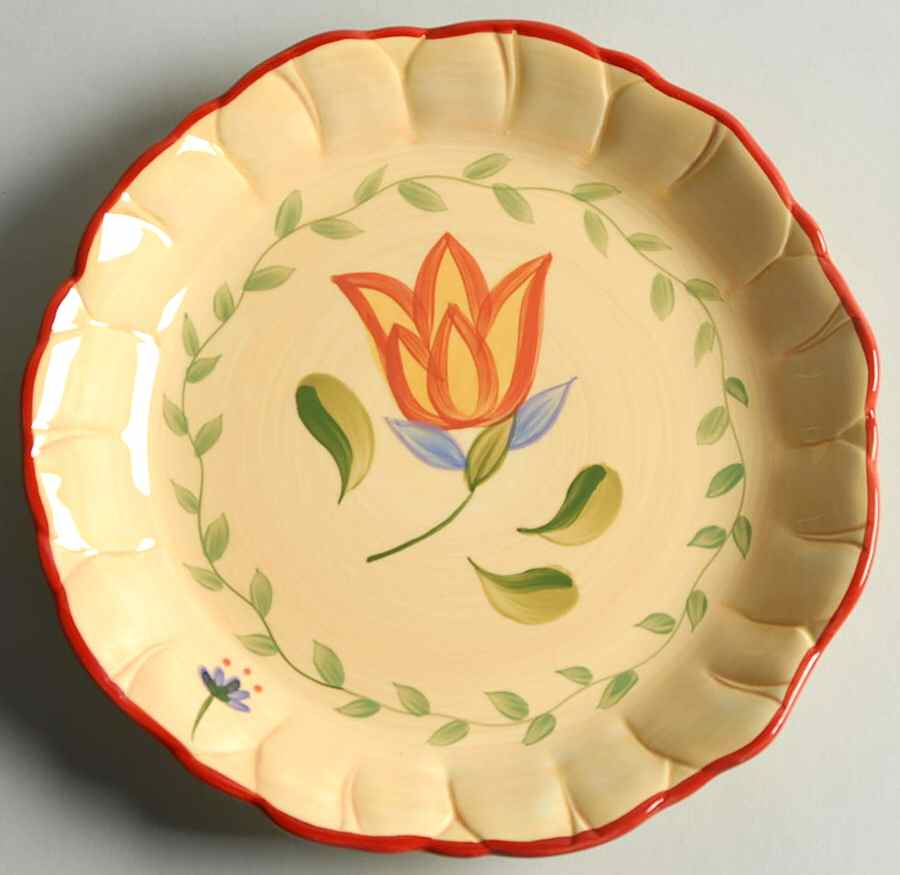 Napoli (Stoneware) 8" Flower Shape Plate by Pfaltzgraff-1