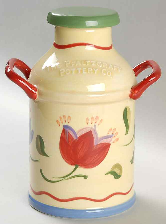 Napoli (Stoneware) Canister/Milk Pail & Lid by Pfaltzgraff-1