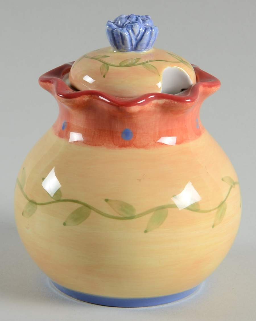 Napoli (Stoneware) Sugar Bowl & Lid by Pfaltzgraff-1