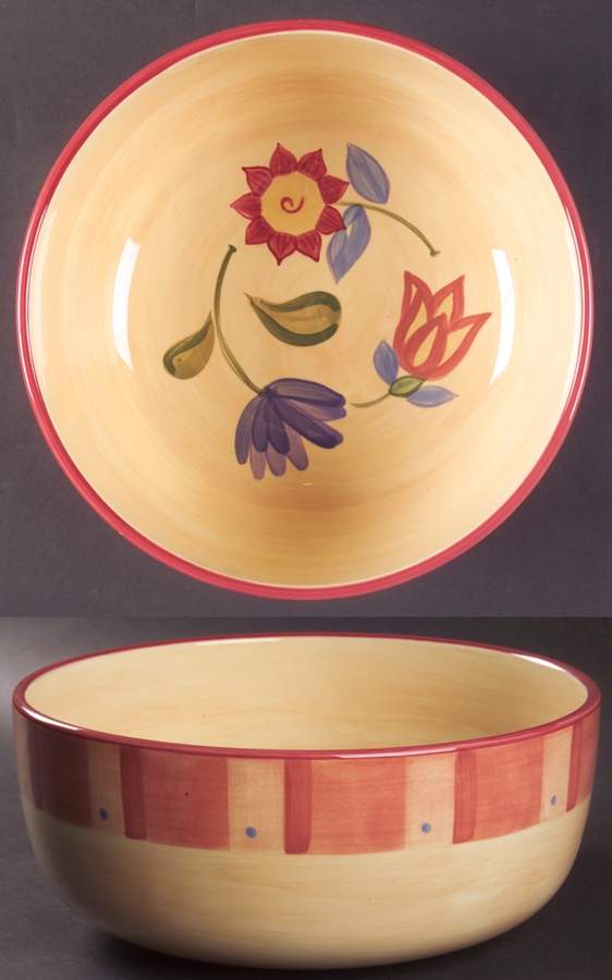 Napoli (Stoneware) 10" Large Salad Serving Bowl by Pfaltzgraff-1