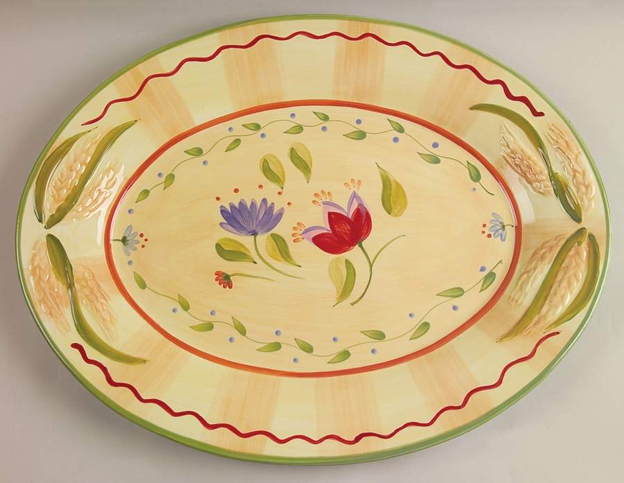 Napoli (Stoneware) 18" Oval Serving Platter by Pfaltzgraff-1