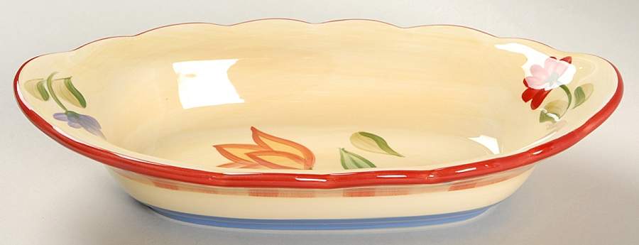 Napoli (Stoneware) 9" Oval Bowl by Pfaltzgraff-1