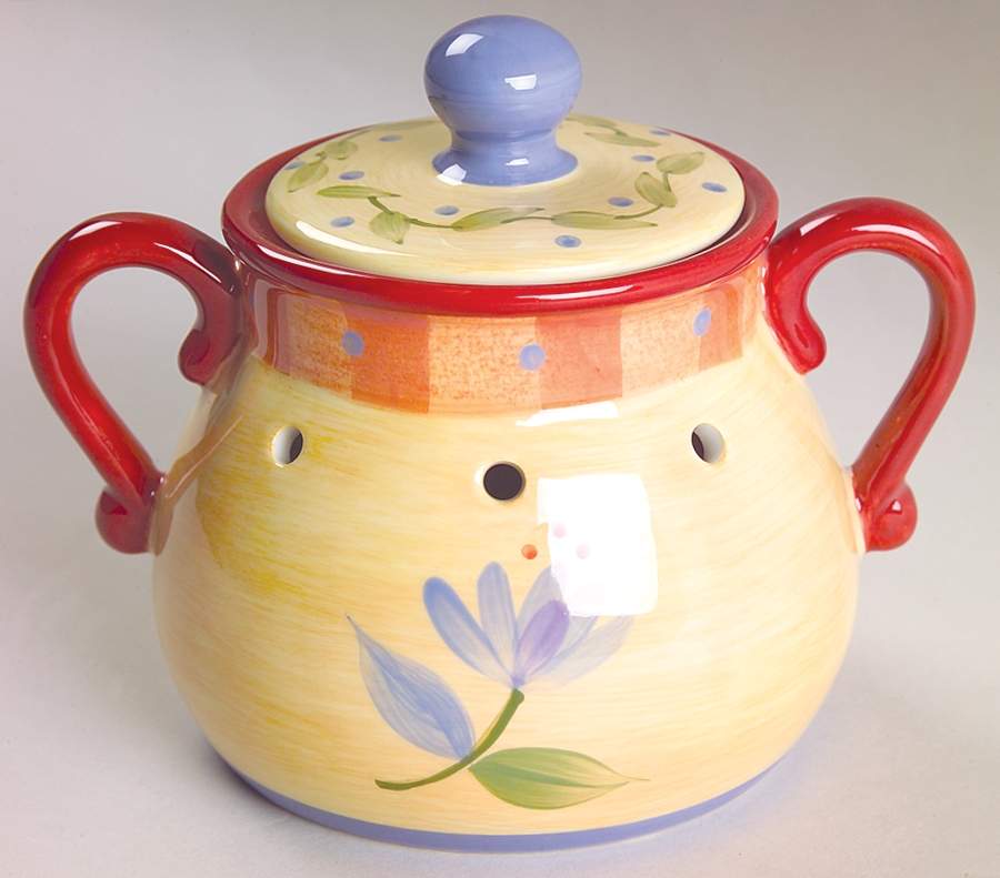 Napoli (Stoneware) Garlic Keeper & Lid by Pfaltzgraff-1