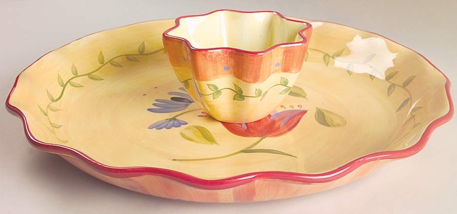 Napoli (Stoneware) (2 Piece) Chip & Dip Set by Pfaltzgraff-1