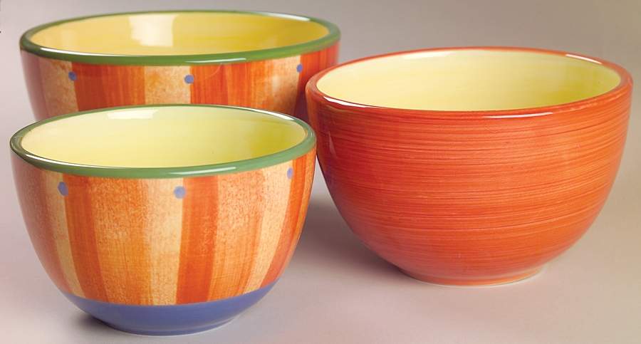 Napoli (Stoneware) Mini Prep Bowl - Set of 3 by Pfaltzgraff-1