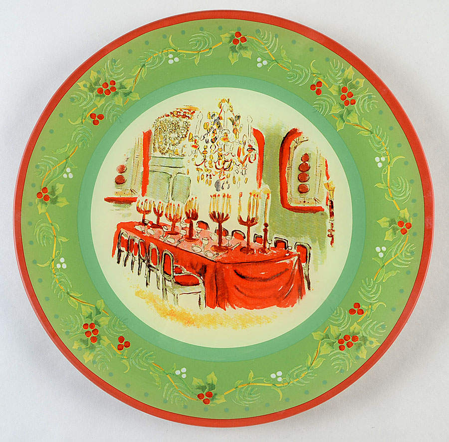 Pistoulet Holiday 12" Round Glassware Platter by Pfaltzgraff-1