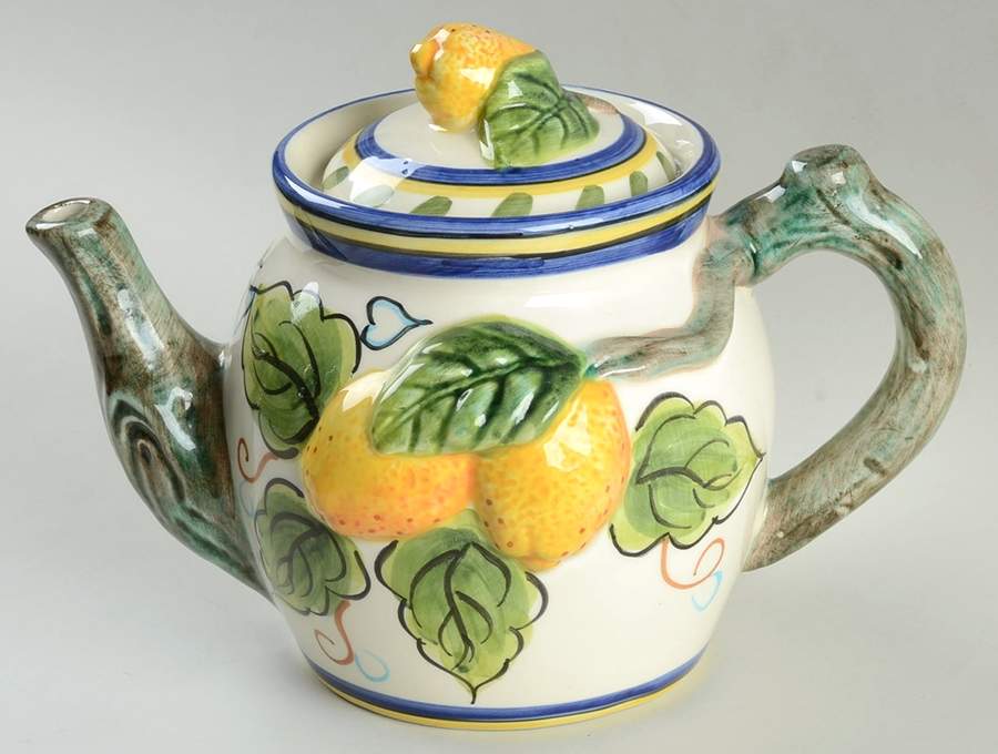 Italian Lemon Teapot & Lid by Pacific Rim-1