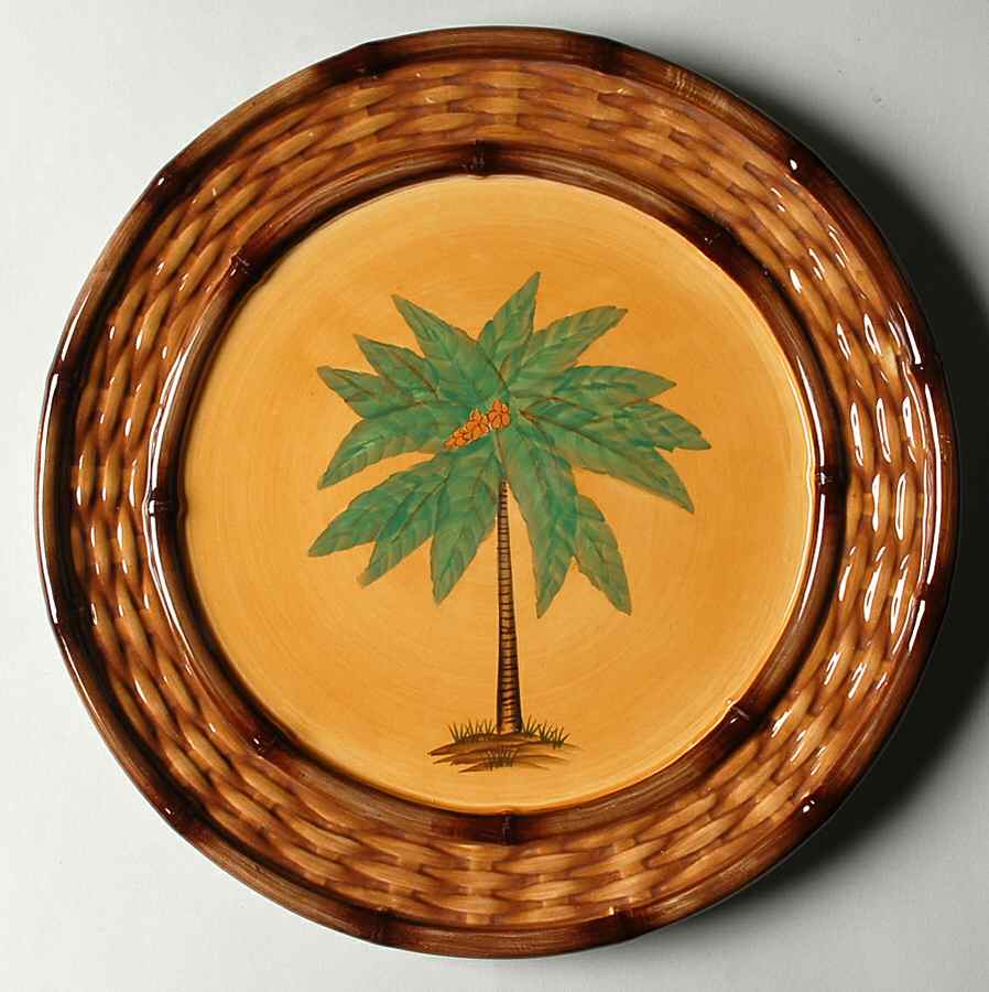Palm Tree Dinner Plate by Pacific Rim-1