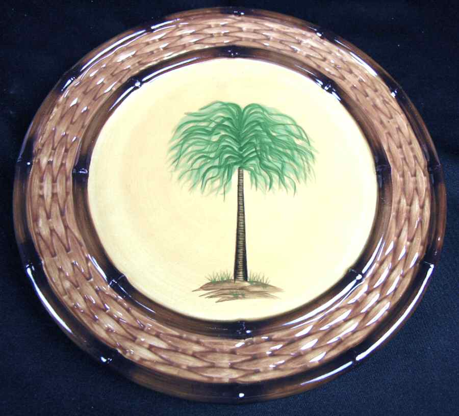 Palm Tree Dinner Plate by Pacific Rim-1