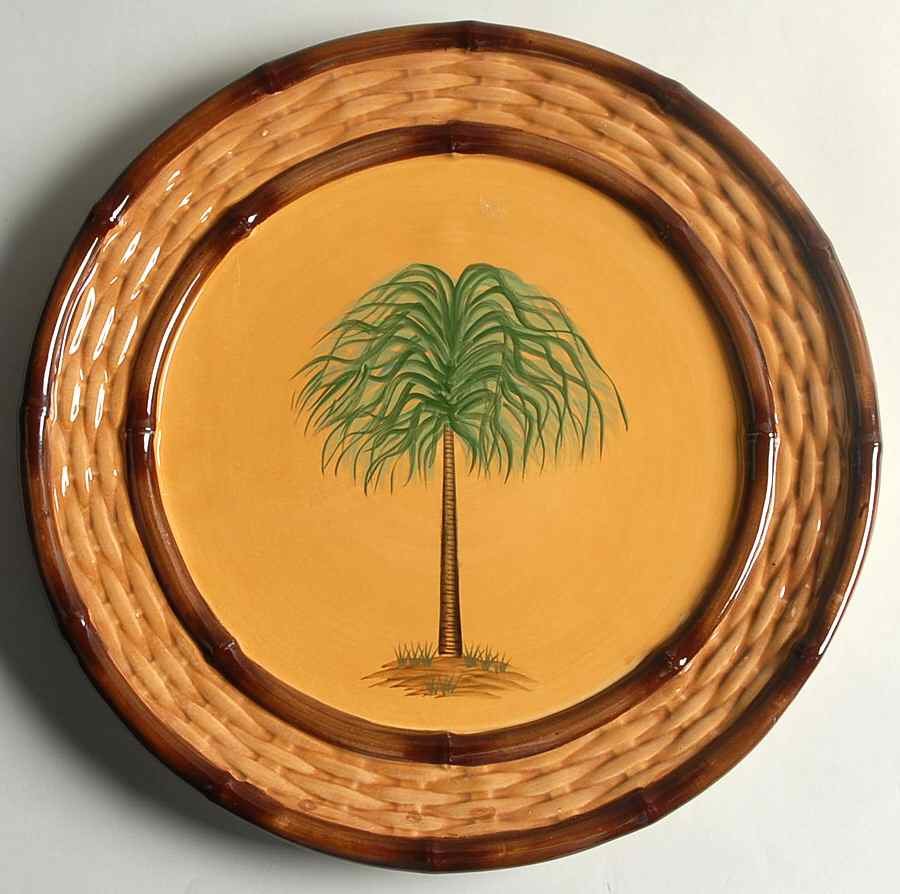 Palm Tree Dinner Plate by Pacific Rim-1