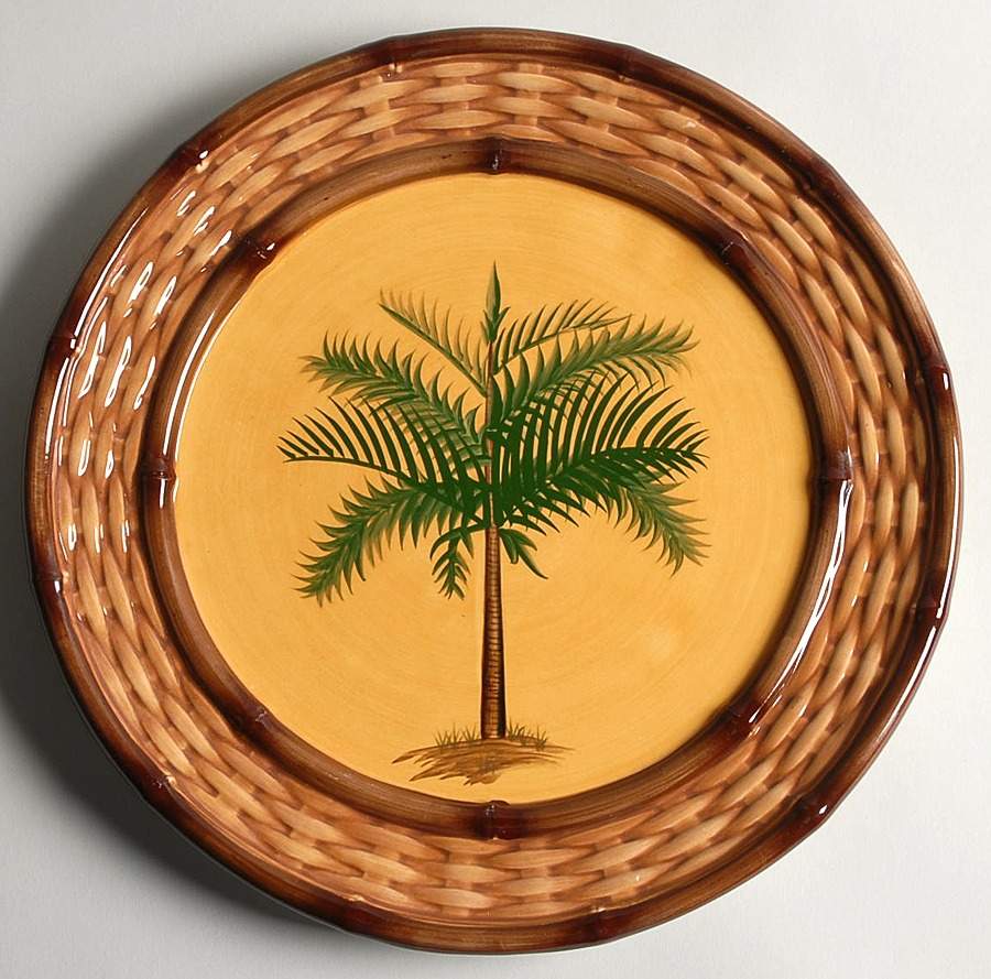 Palm Tree Dinner Plate by Pacific Rim-1