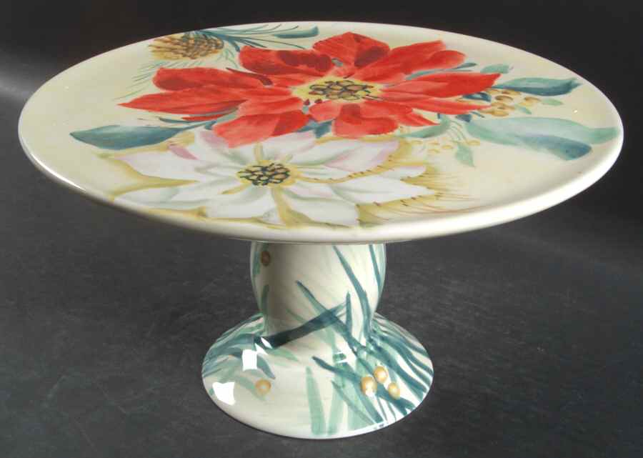 Holiday Market 11" Diameter Pedestal Cake Stand by Pfaltzgraff-1
