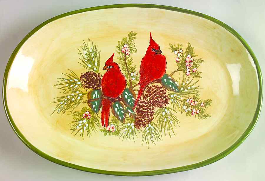 Cardinal 14" Oval Serving Platter by Pacific Rim-1