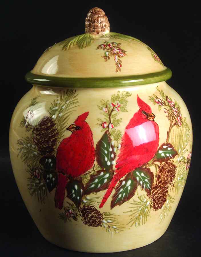 Cardinal Cookie Jar & Lid by Pacific Rim-1
