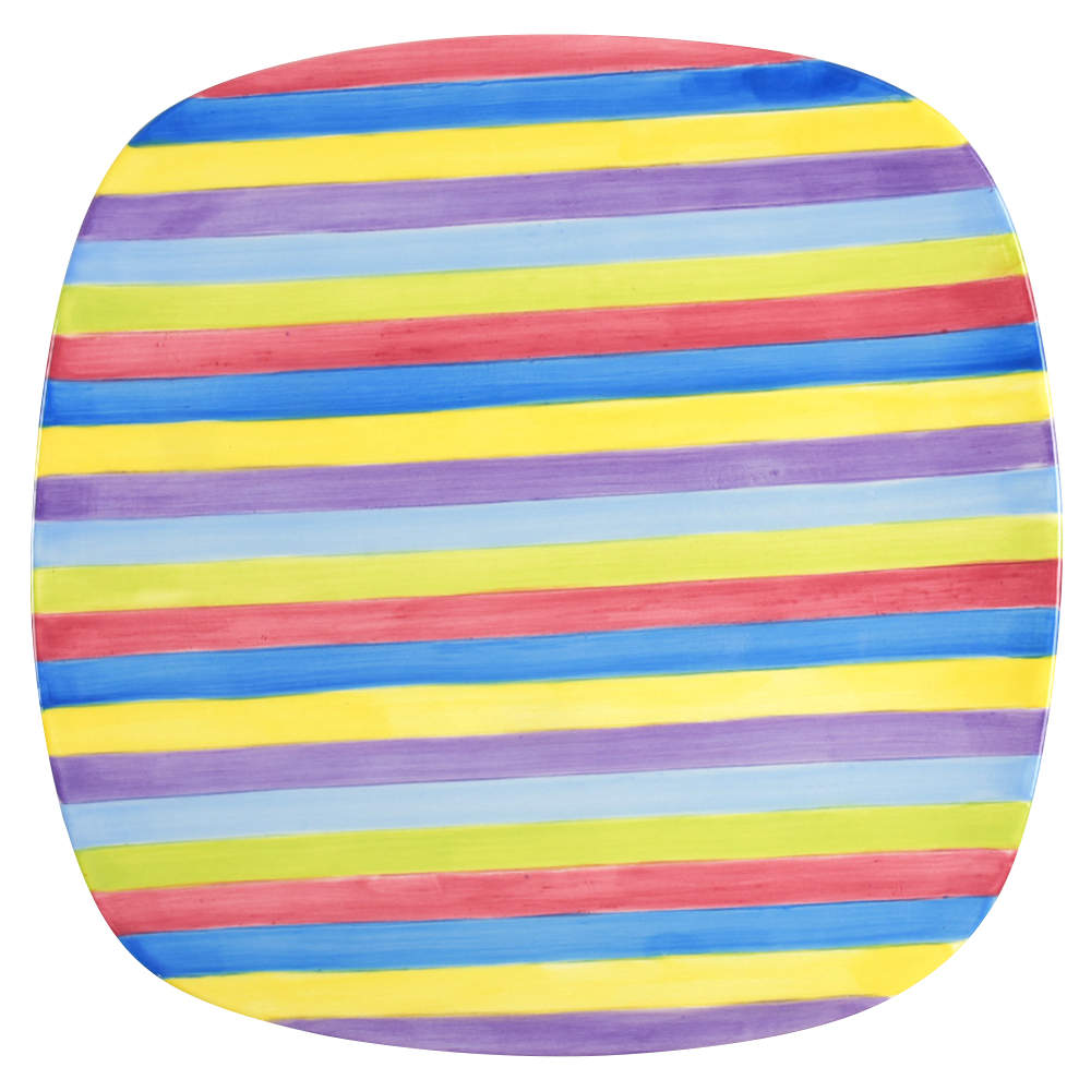 Cabana Stripe Dinner Plate by Pacific Rim-1