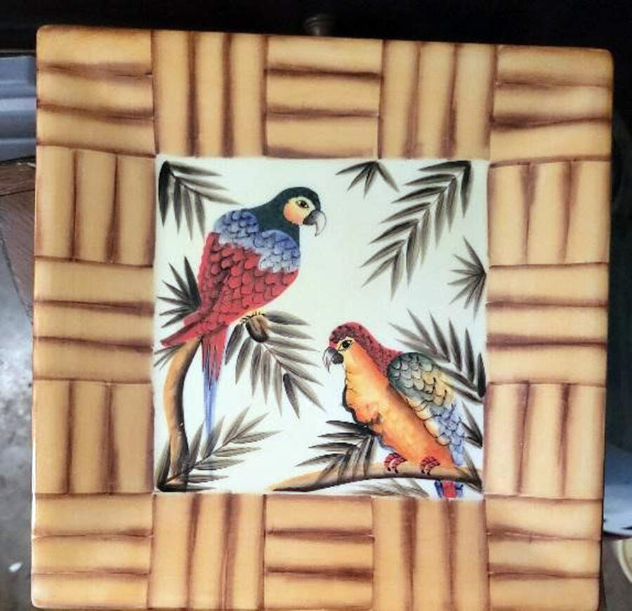 Bamboo Parrot Salad Plate by Pacific Rim-1