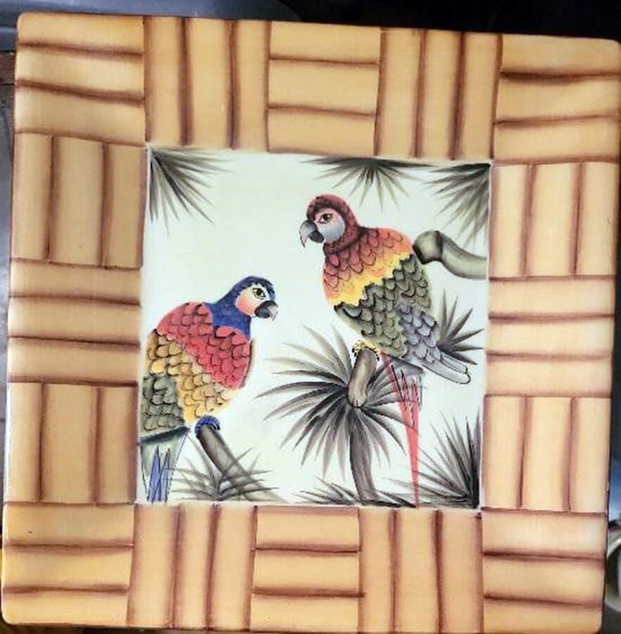 Bamboo Parrot Salad Plate by Pacific Rim-1